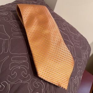 Alex Mishra Orange Pattern Necktie